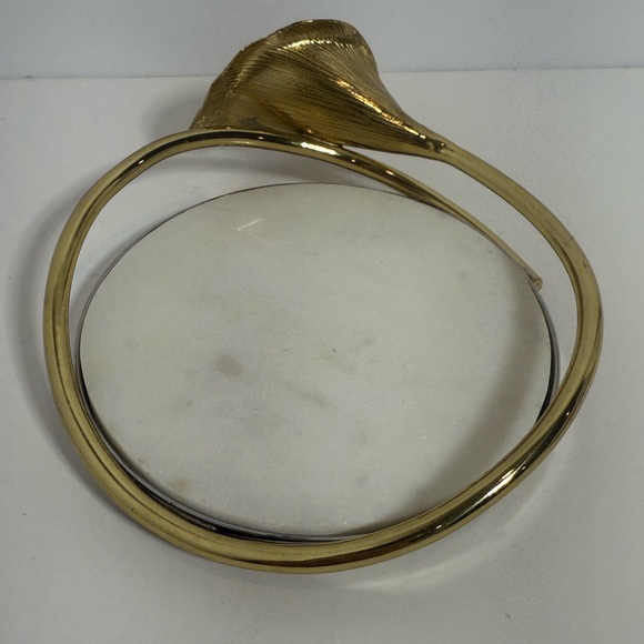 MICHAEL ARAM Calla Lily Marble Coaster White Gold - Picture 5 of 8